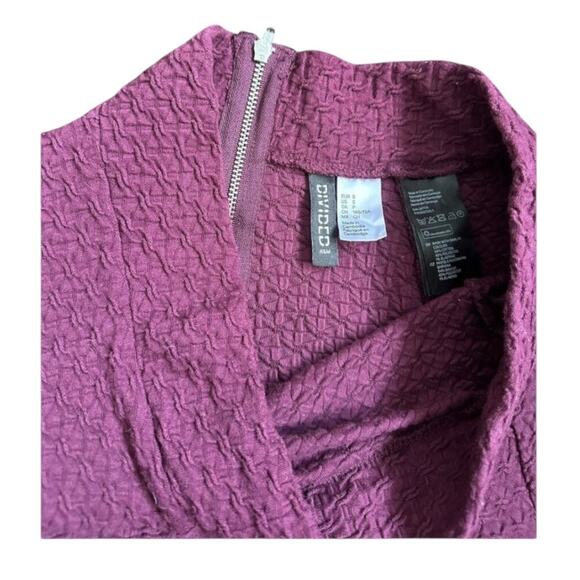 H&M size small/4 mini Blush pink Suede wrap button up & burgundy Skater skirt - Picture 10 of 11